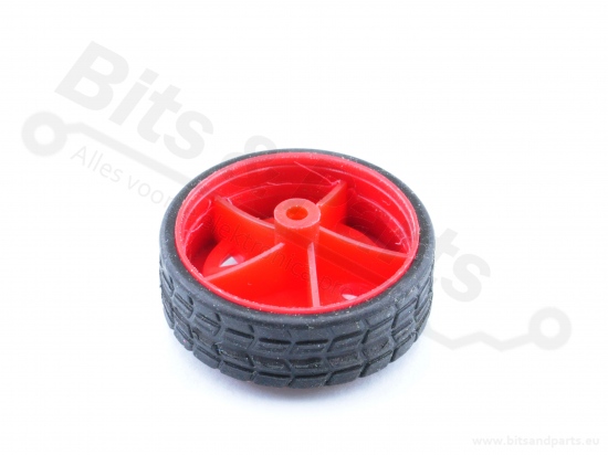 Wieltje voor 2mm as 30mm rood